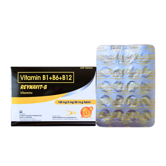 Vitamin B Complex B1+B6+B12 100mg/5mg/50mcg Tablet x 1