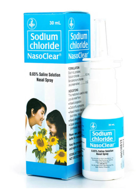 NASOCLEAR Sodium Chloride 6.5mg Solution Nasal Spray 30ml x 1