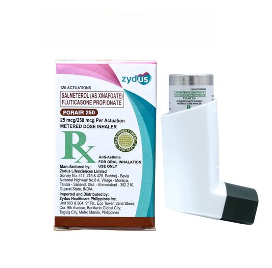 Salmeterol + Fluticasone 25 mcg/250 mcg  x 120 doses Metered Dose Inhaler