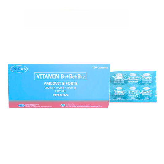 Vitamin B Complex B1, B16, B12 Forte 300mg/100mg/100mcg Capsule x 1s