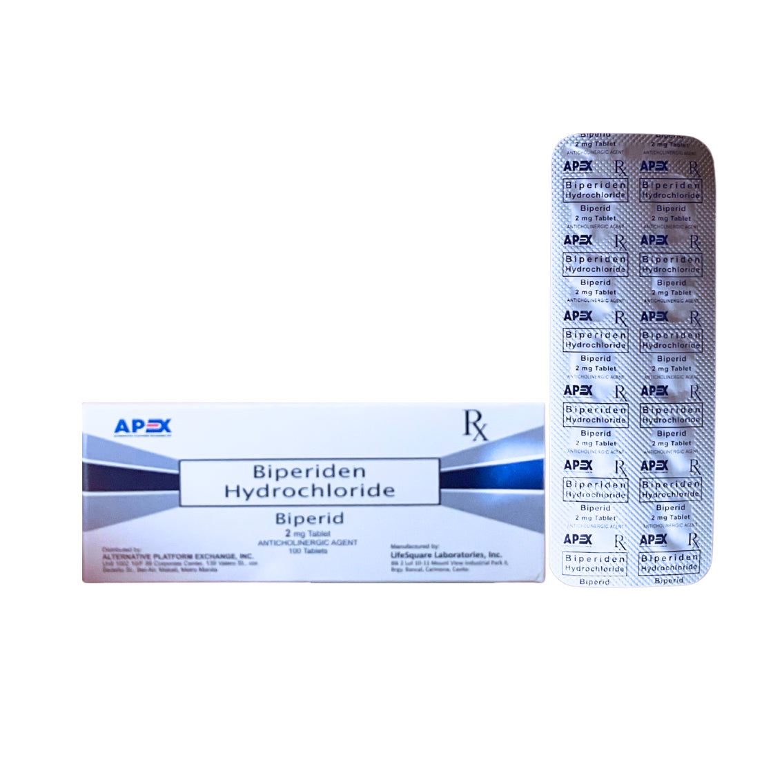 Biperiden 2mg. Tablet