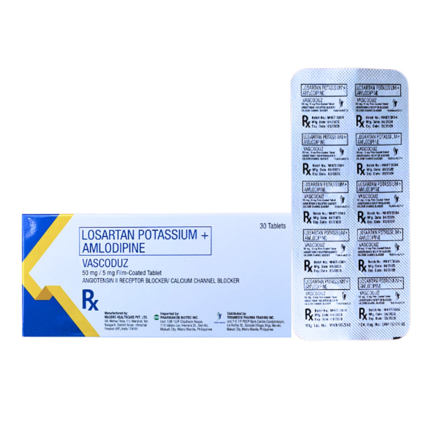 Losartan+Amlodipine 50mg/5mg Tablet x 1