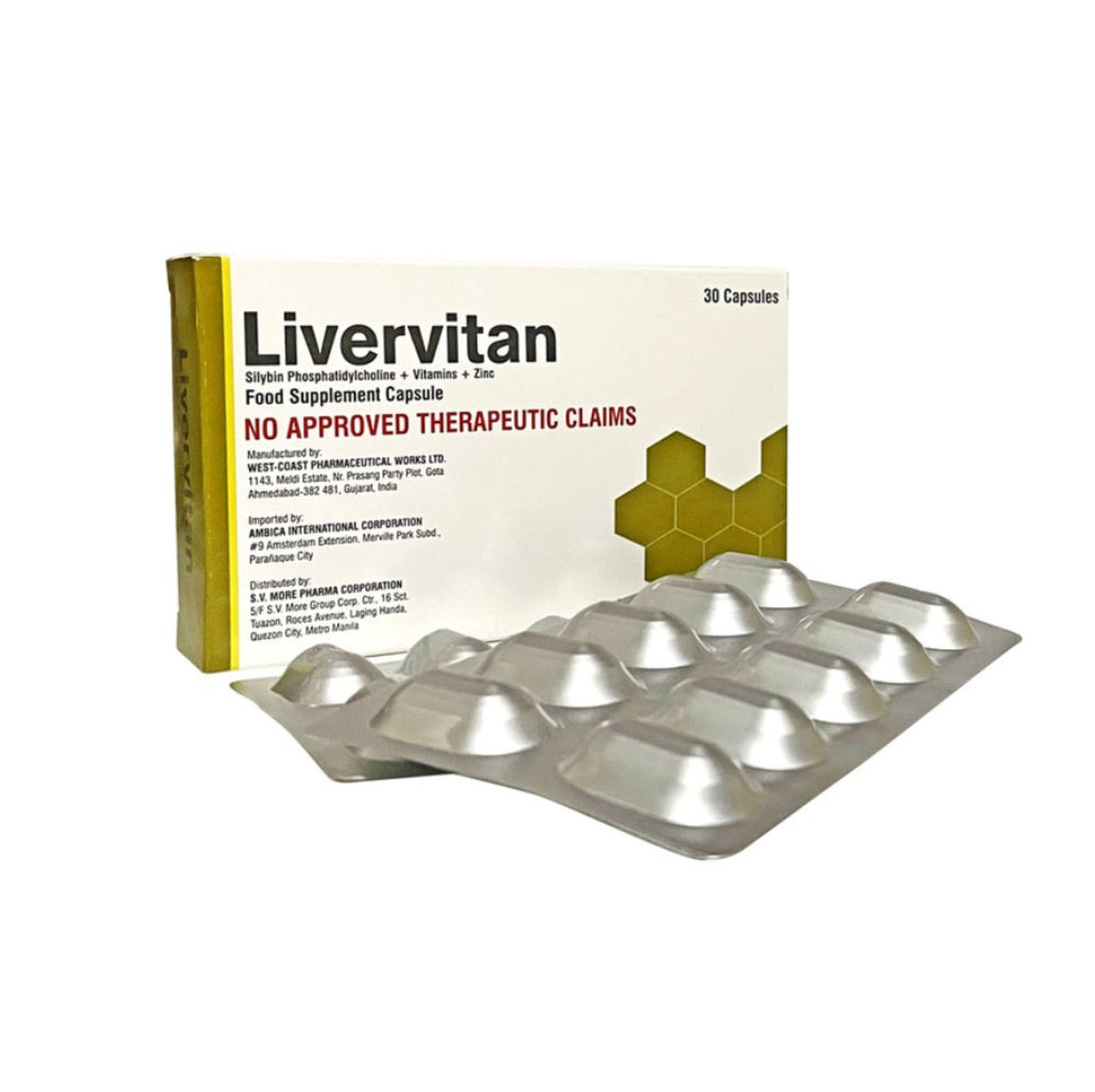 LIVERTITAN (Silibinin + Phosphatidylcholine + Multivitamins + Zinc) Ha ...