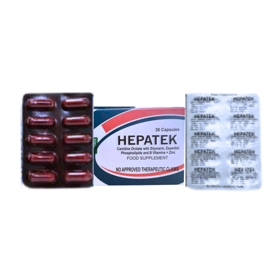 HEPATEK  (Carnitine Orotate + Silymarin + Phosphatidylcholine + B Vitamins + Zinc) Hardgel Capsule x 1