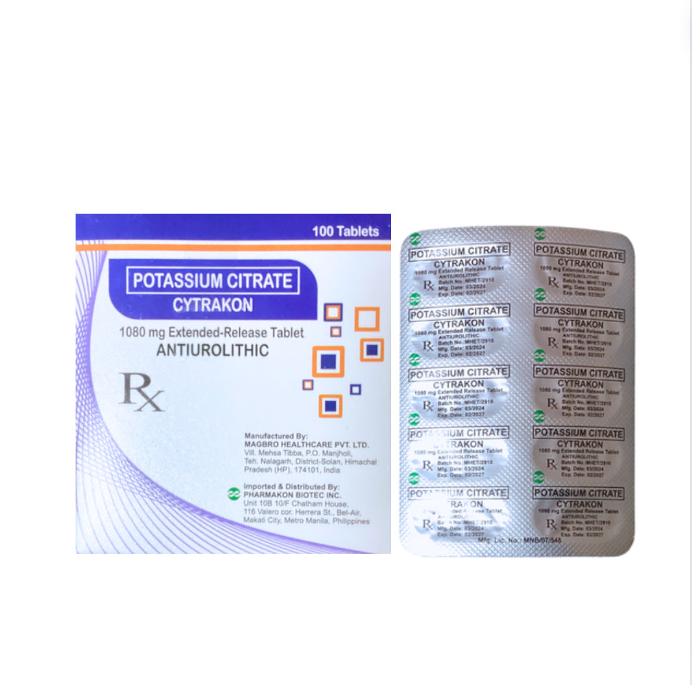 LITHROCAL (Potassium Citrate) 1,080mg (10Meq) Tablet x 1