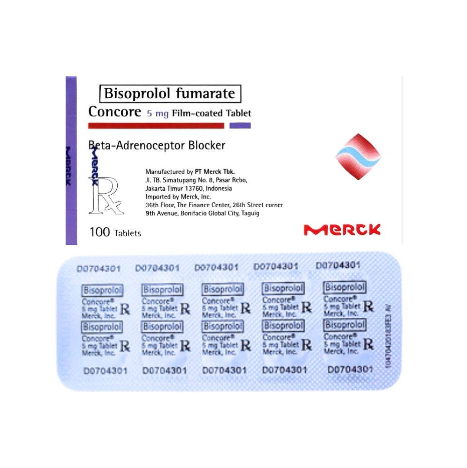 CONCORE Bisoprolol 5mg Tablet x 1 – XalMeds