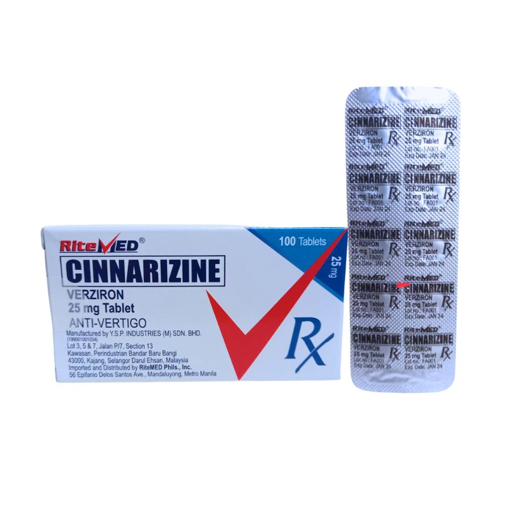 RITEMED VERZIRON (Cinnarizine) 25mg Tablet x 1