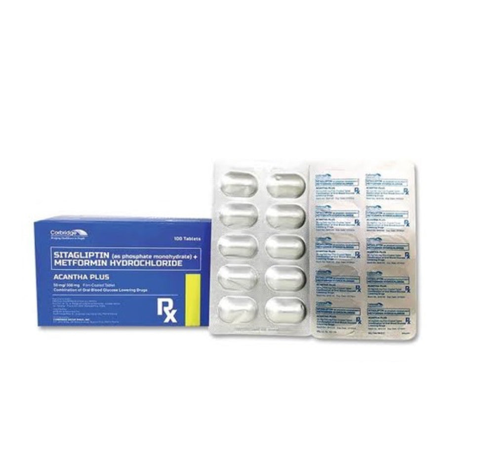 ACANTHA PLUS Sitagliptin + Metformin 50mg/500mg. Tablet x 1s