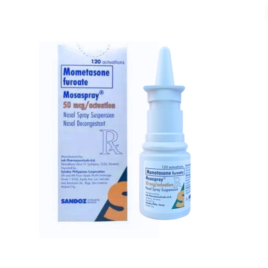 MOSASPRAY Mometasone 50mcg (0.5%) 140 doses Nasal Aqueous Solution x 1