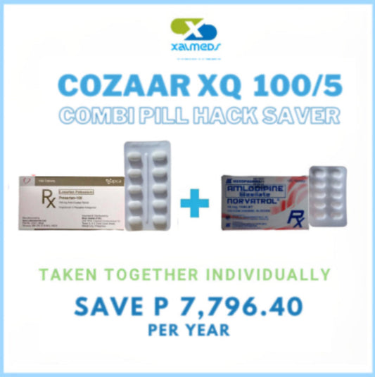 Cozaar XQ (Losartan + Amlodipine) 100mg/5mg Tablet x 1