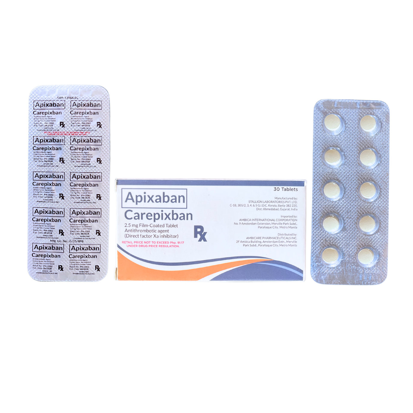 Apixaban 2.5mg Tablet x 1