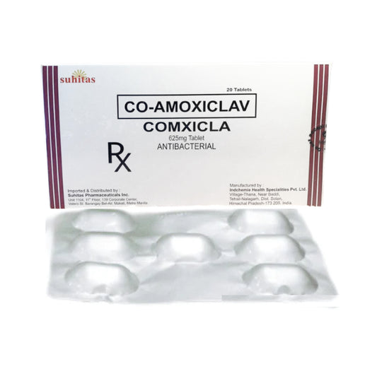 Co-Amoxiclav 625mg (Amoxicillin + Clavulanic Acid 500/125mg.) Tablet x 1