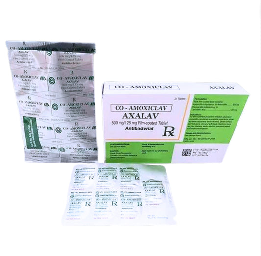 Co-Amoxiclav 625mg (Amoxicillin + Clavulanic Acid 500/125mg.) Tablet x 1