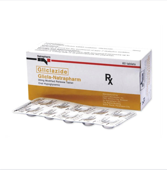 GLICLA NATRAPHARM ( Gliclazide ) 30mg MR Tablet x 1