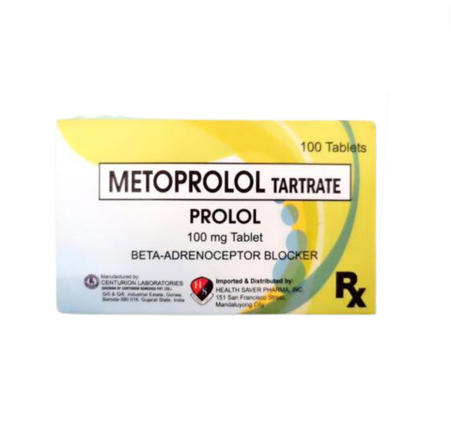 Metoprolol 100mg Tablet x 30 Monthly Maintenance Dose – XalMeds