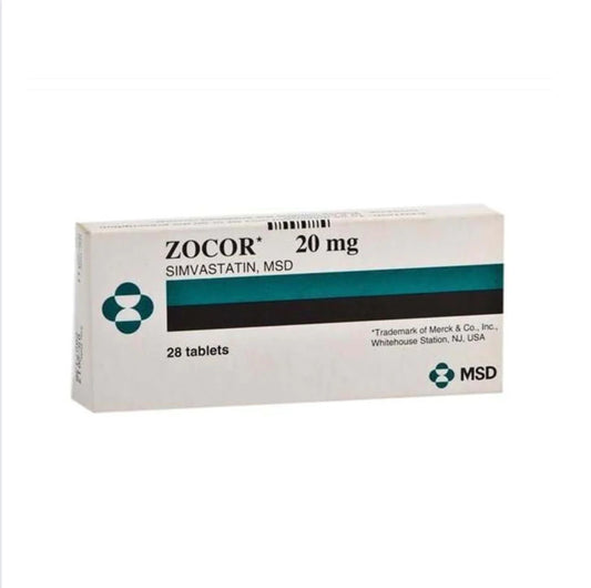 ZOCOR Simvastatin 20mg Tablet x 1