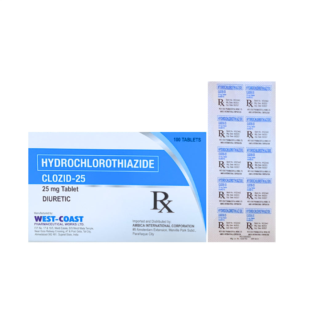 Hydrochlorothiazide 25mg Tablet x 1