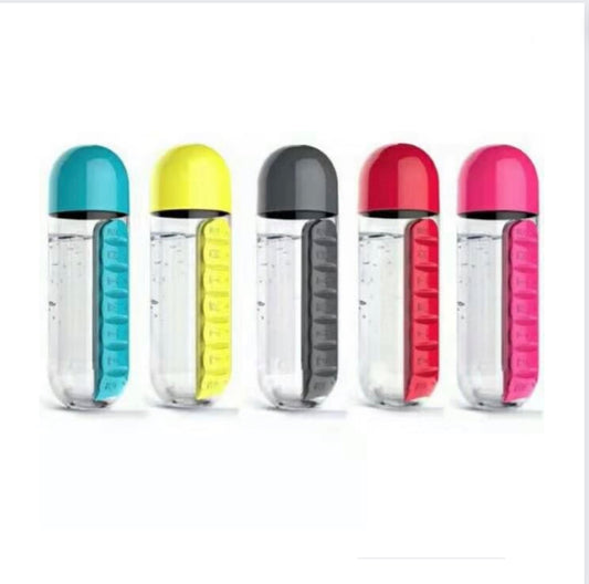 2 in 1 Bottle and 7 Days Weekly Pill Case Medicine Tablet Dispenser Organizer x 1 (Cebu Order Delivery Only for Now)