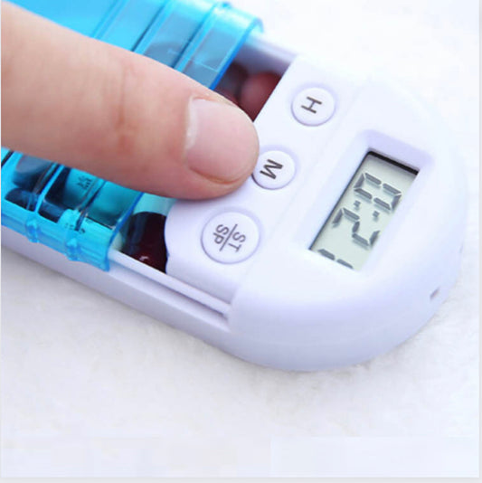 Electronic Timer Alarm Medicine Reminder Pill Case Organizer x 1