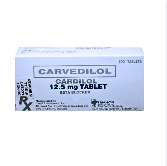 Carvedilol 12.5mg Tablet x 1