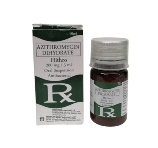 Azithromycin 200mg/5ml Suspension Liquid 15ml bottle x 1