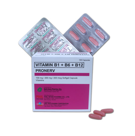 PRONERV (Vitamin B Complex B1, B16, B12 Forte 100mg/100mg/200mcg Capsule x 1