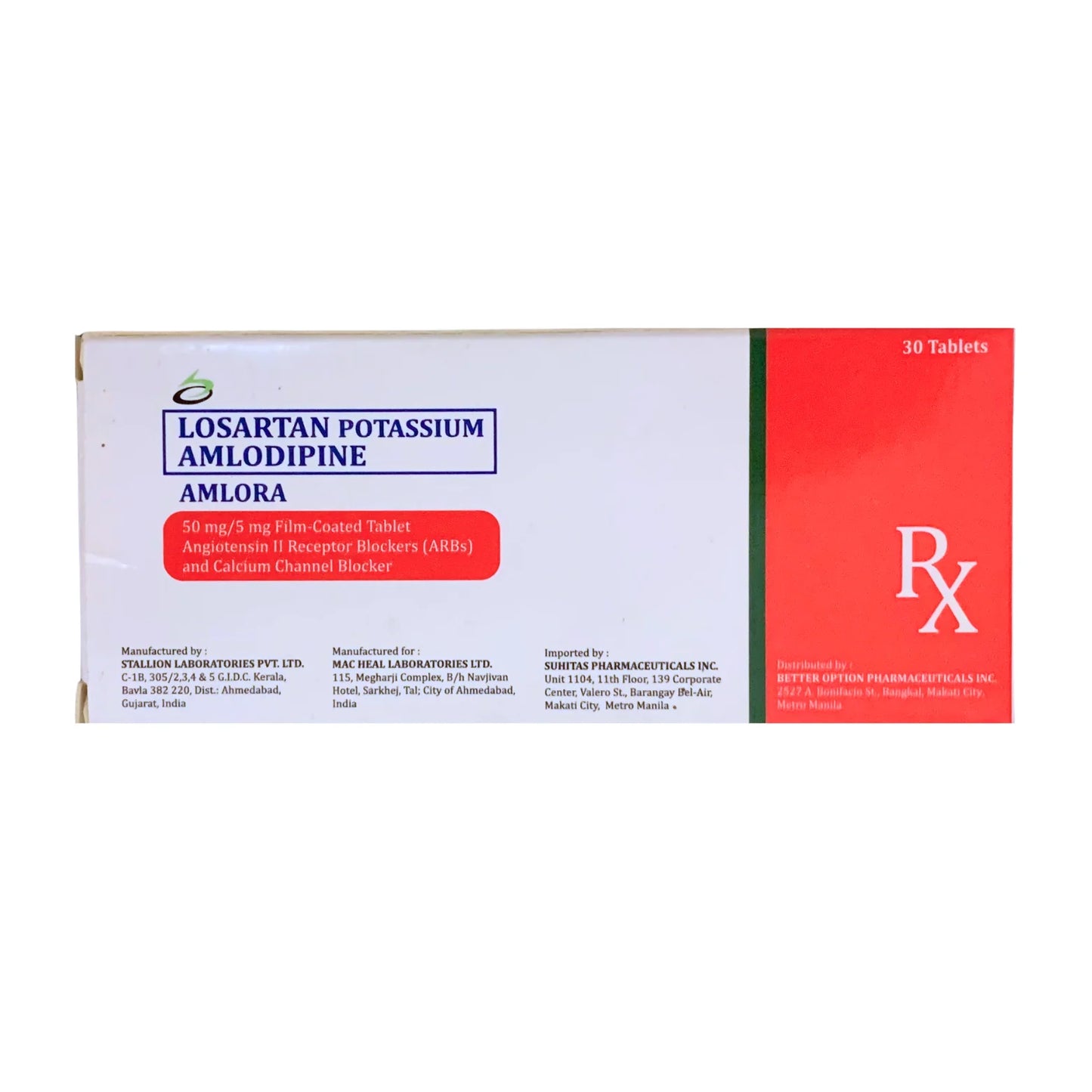 AMLOTITAN (Losartan + Amlodipine) 50mg/5mg Tablet x 1