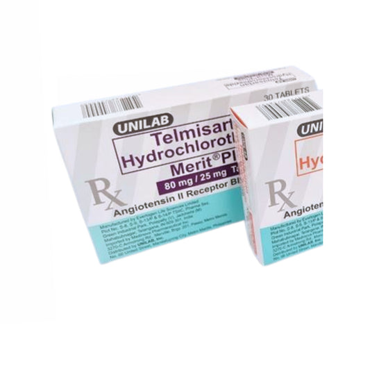 MERIT PLUS (Telmisartan + Hydrochlorothiazide) 80mg./25mg. Tablet x 1