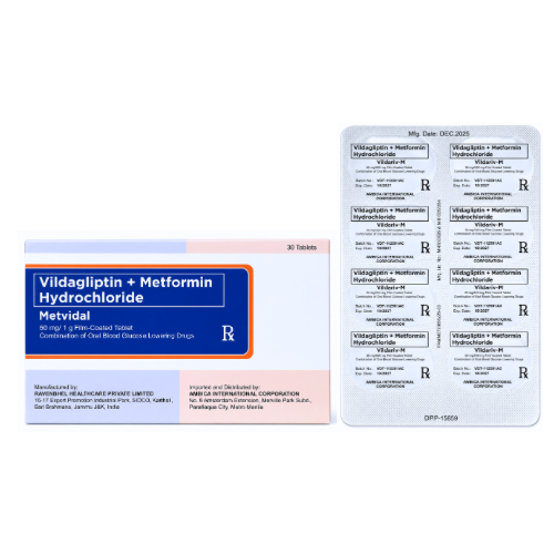 GALVUSMET Vildagliptin + Metformin 50mg/1000mg. Tablet x 1s