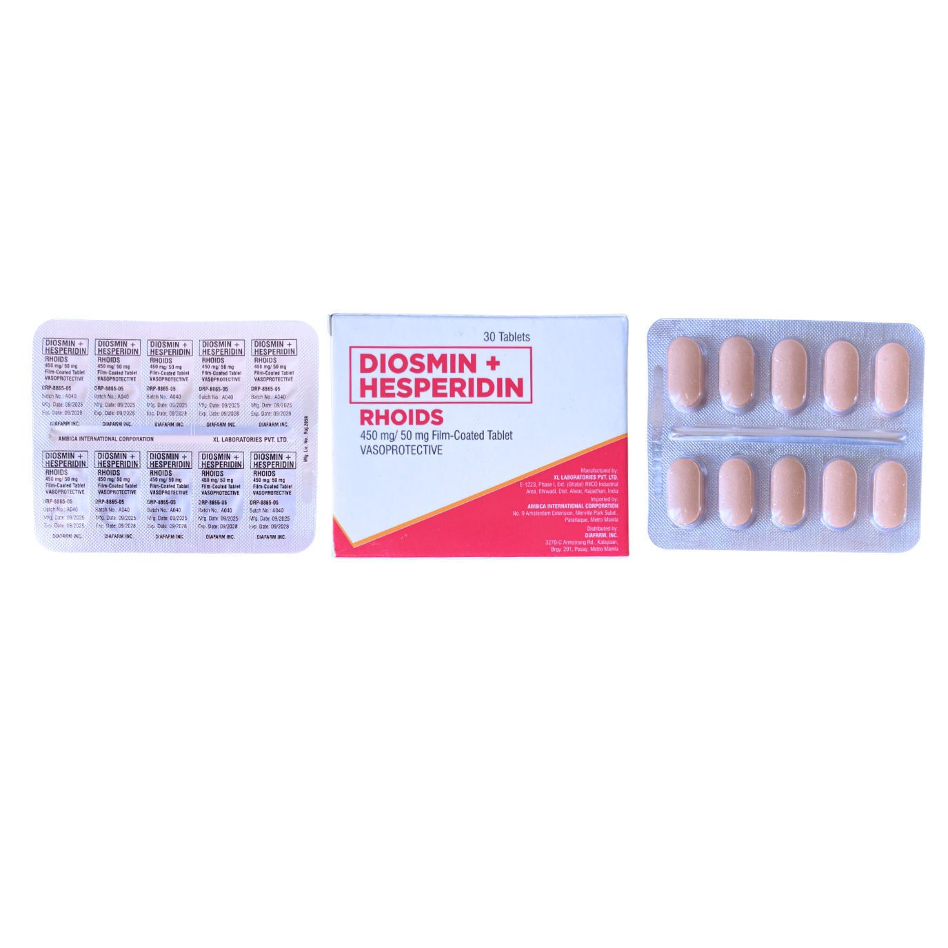DIOXEL (Diosmin+Hesperidin) 450mg./50mg. Tablet