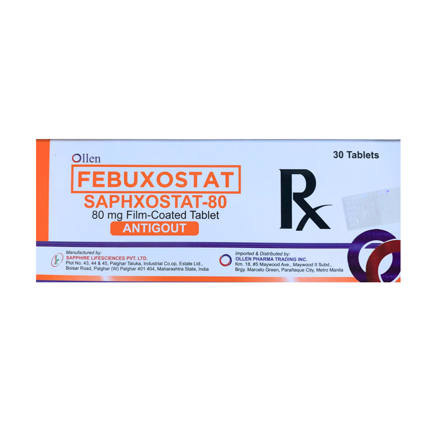 ATENURIX Febuxostat 80mg Tablet x 1