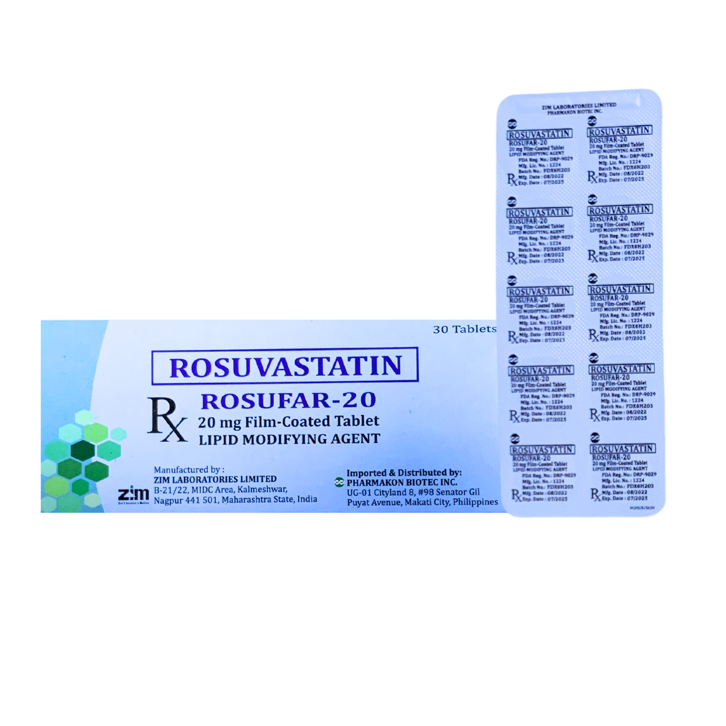 ROSUCOL  Rosuvastatin 20mg Tablet x 1