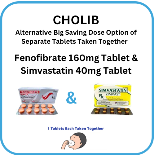 CHOLIB  Fenofibrate + Simvastatin 145mg/40mg Tablet x 1