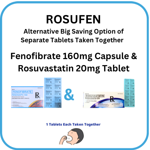 ROSUFEN  Fenofibrate + Rosuvastatin 160mg/20mg Tablet x 1