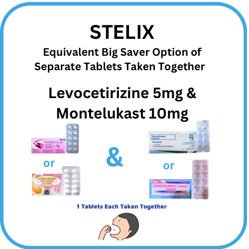 STELIX (Levocetirizine + Montelukast) 5mg./10mg.Tablet x 1