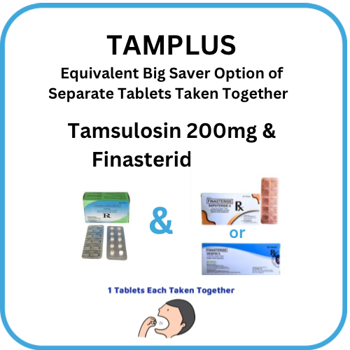 TAMPLUS Finasteride+Tamsulosin 5mg/200mcg. Tablet CombiMed Hack