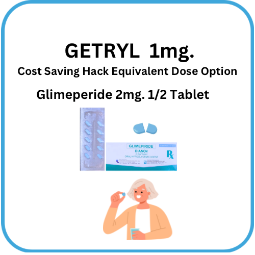 GETRYL Glimeperide 1mg Tablet x 1