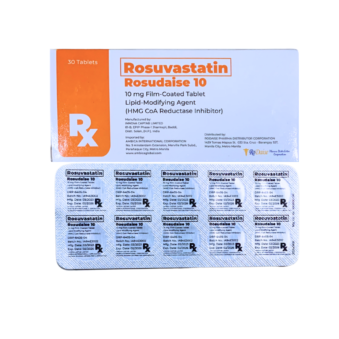 ROSUCOL Rosuvastatin 10mg Tablet x 1