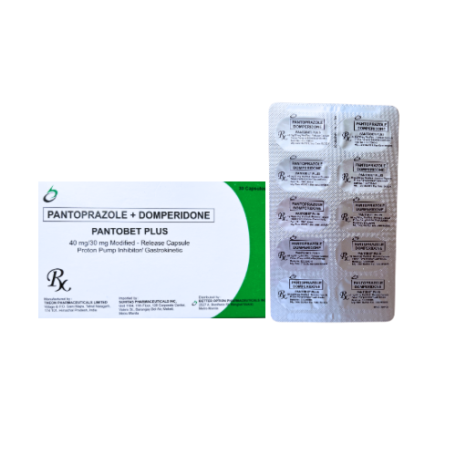 Pantoprazole+Domperidone 40mg/30mg Tablet x 1