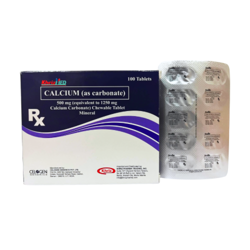Calcium Carbonate 500mg Tablet x 1