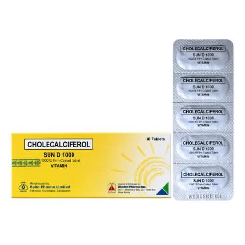CHOLECALCIFEROL (Vitamin D3) 1000 IU Film Coated Tablet x1