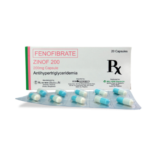 ZINOF ( Fenofibrate ) 200mg Capsule x 1