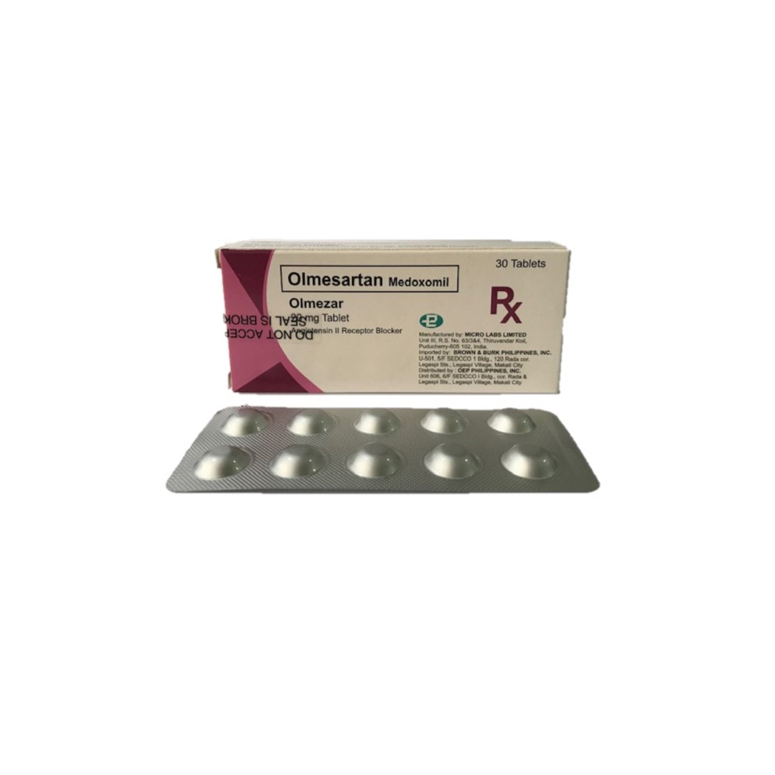 OLMEZAR Olmesartan 20mg Tablet x 1 – XalMeds