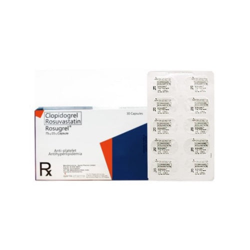 ROSUGREL Clopidogrel + Rosuvastatin 75mg/20mg Tablet x 1