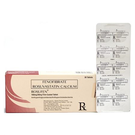 ROSUFEN Fenofibrate + Rosuvastatin 160mg/20mg Tablet x 1