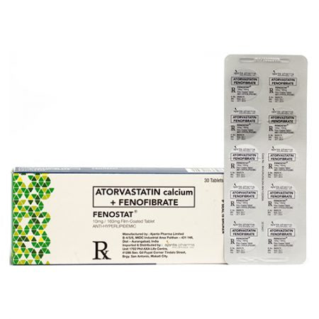 FENOSTAT Fenofibrate + Atorvastatin 160mg/10mg Tablet x 1