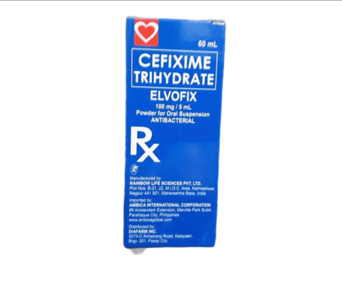 Cefixime 100mg/5ml Suspension  60ml bottle x 1 - XalMeds