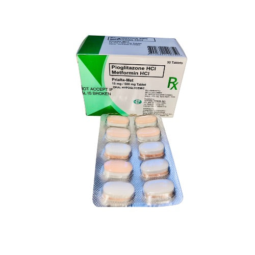 PRIALTA-MET ( Pioglitazone + Metformin ) 15mg/500mg Tablet x 1