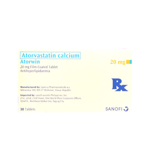 ATORWIN (Atorvastatin) 20mg.Tablet x 1