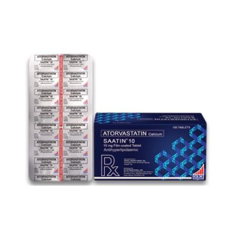 SAATIN (Atorvastatin) 10mg.Tablet x 1